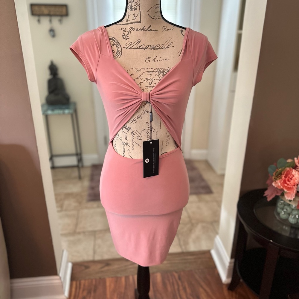 Emprada Pink Cut out Dress